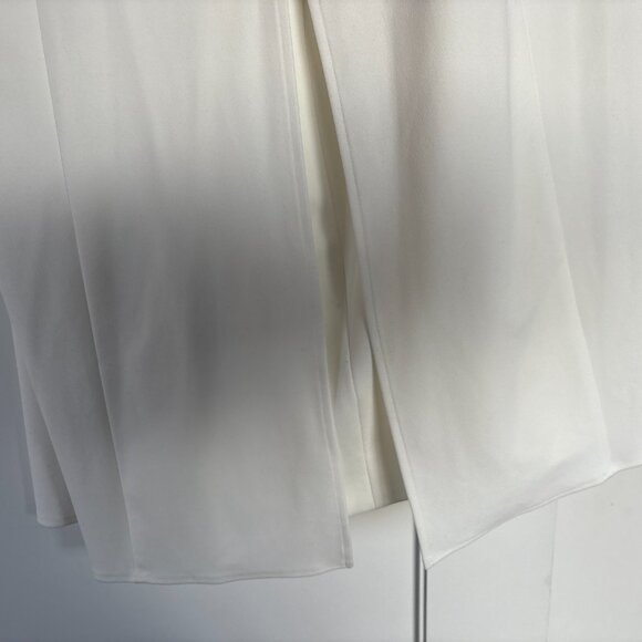 Katie May Boss Lady Cape Sleeves Mini Dress Ivory Padded Shoulders Sz Medium - Picture 12 of 12